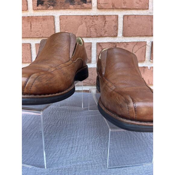 Men's Brown Shoe Co. Brown Slip On Loafer Shoe Size7.5m Made in Brazil - Picture 5 of 8